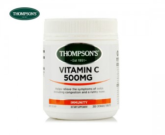 Thompson's 汤普森 维生素C咀嚼片500mg 200粒 Thompson's 汤普森 维生素C咀嚼片500mg 200粒